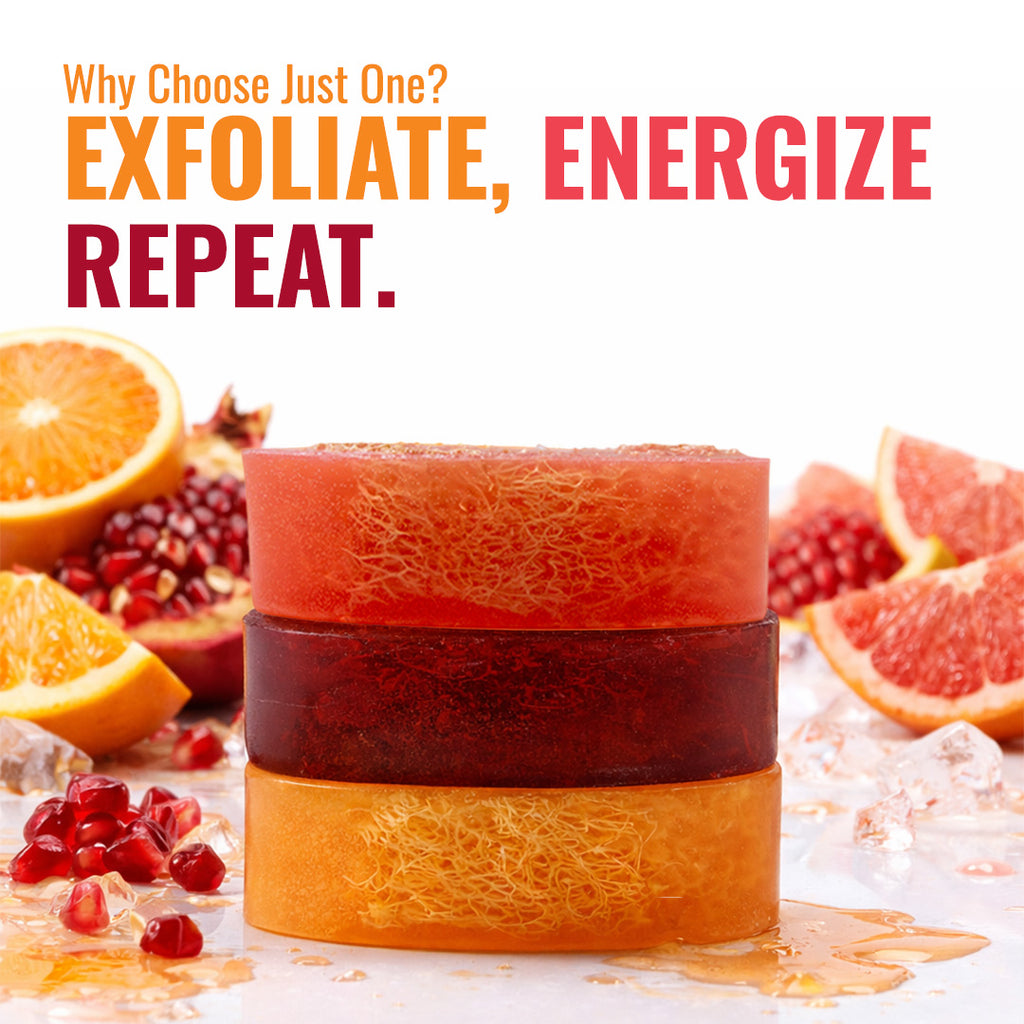 Jabón de lufa B'Easey Selfcare Sunrise Citrus, 3 oz