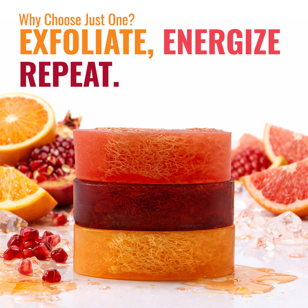 Jabón de lufa  B'Easey Selfcare, Wild Pomegranate 3 oz