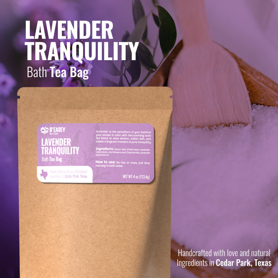 B’Easey Selfcare Lavender Tranquility Bath Tea Bags (4oz)