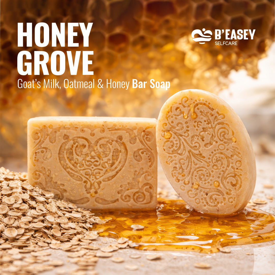 B’Easey Selfcare Honey Grove |  Goat's Milk, Oatmilk & Honey Handmade Bar Soap 4oz