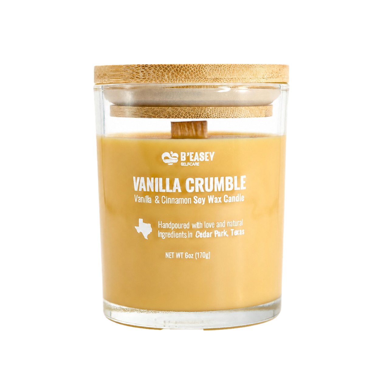 Velas de cera de soja B'Easey Selfcare - Vanilla Crumble | Vainilla y canela - 85 g