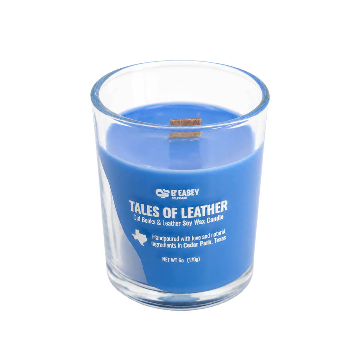 Velas de cera de soja B'Easey Selfcare - Tales of Leather  | Libros antiguos y cuero - 85 g
