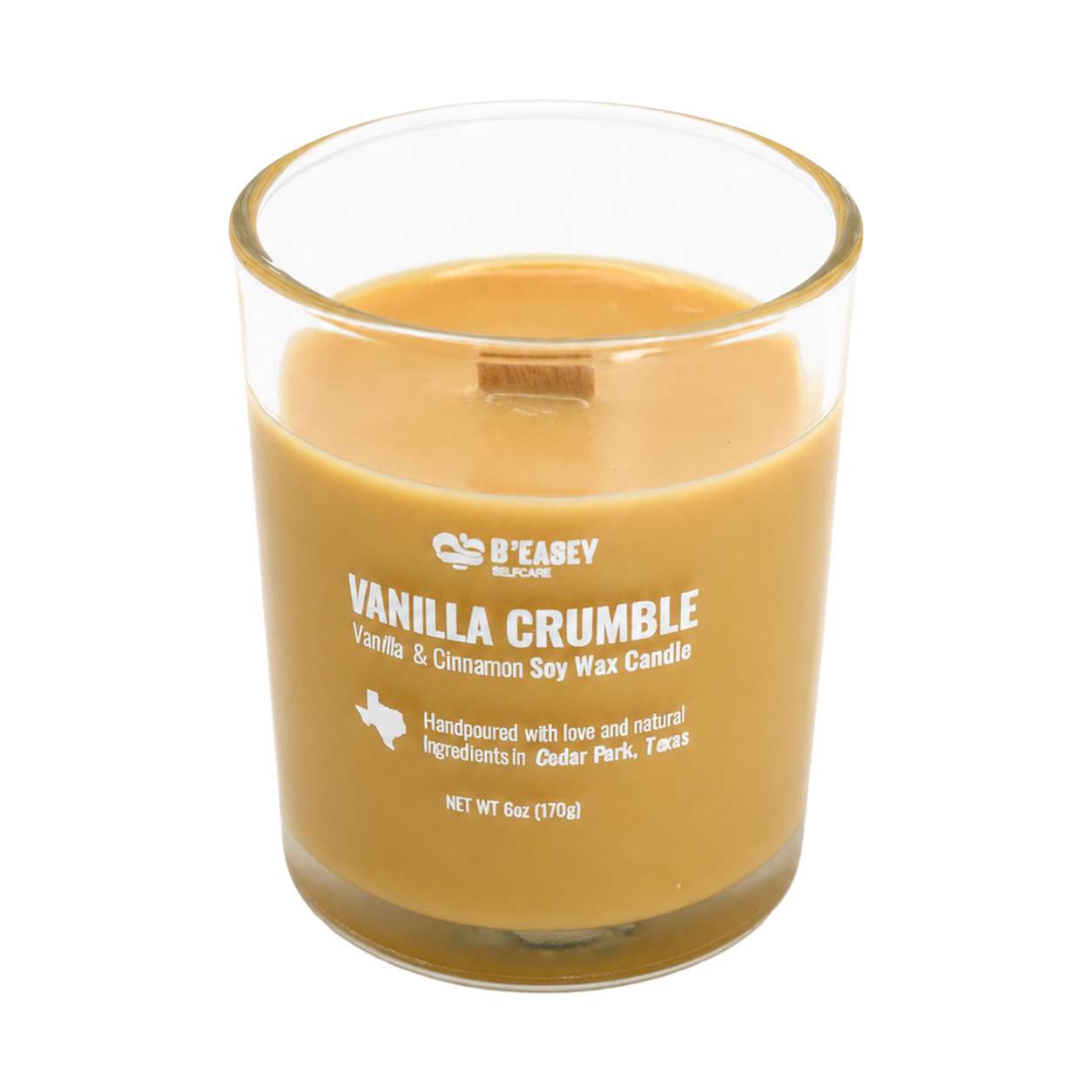 Velas de cera de soja B'Easey Selfcare - Vanilla Crumble | Vainilla y canela - 85 g