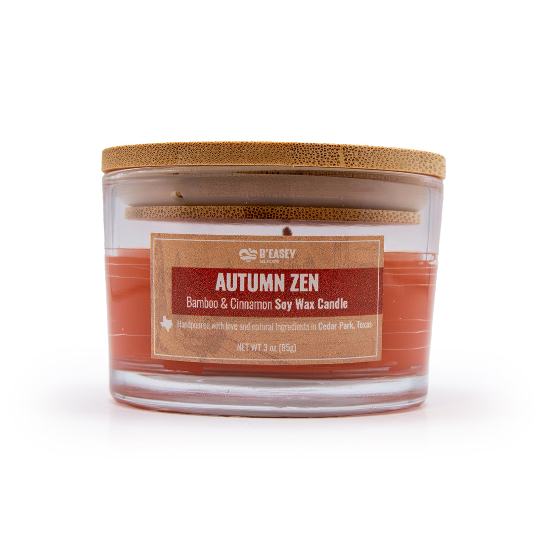 B’Easey Selfcare Soy Wax Candles  - Autumn Zen | Bamboo & Cinnamon - 3oz