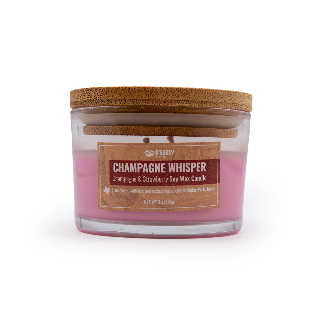 Velas de cera de soja B'Easey Selfcare -  Champagne Whisper | Champán y fresa - 85 g