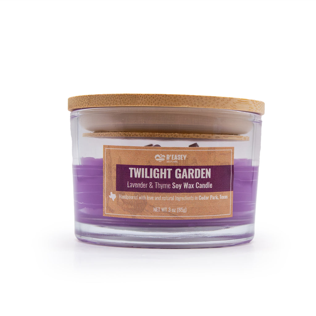 Velas de cera de soja B'Easey Selfcare - Twilight Garden | Lavanda y tomillo - 85 g