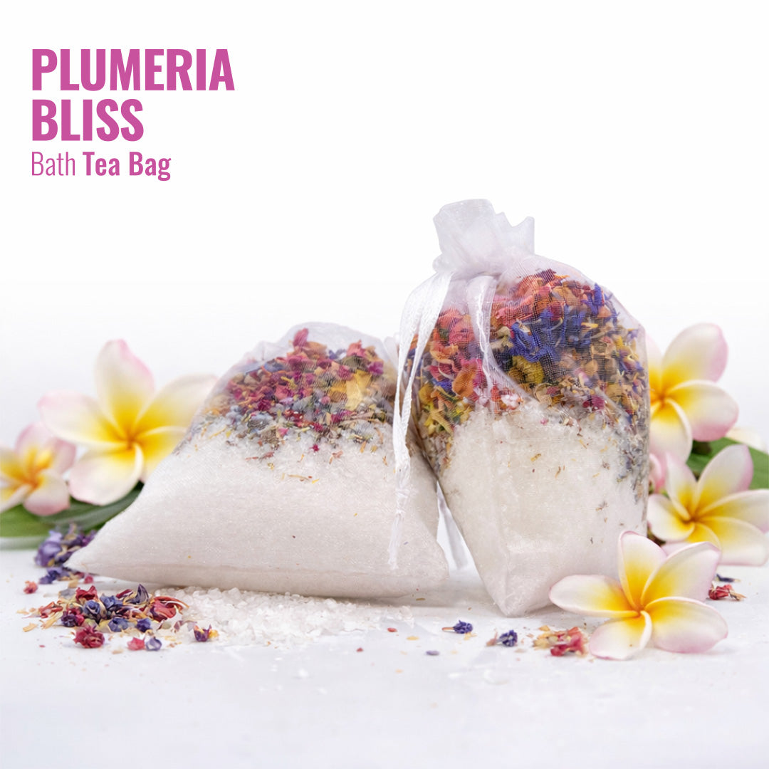 B’Easey Selfcare Plumeria Bliss Bath Tea Bags (4oz)