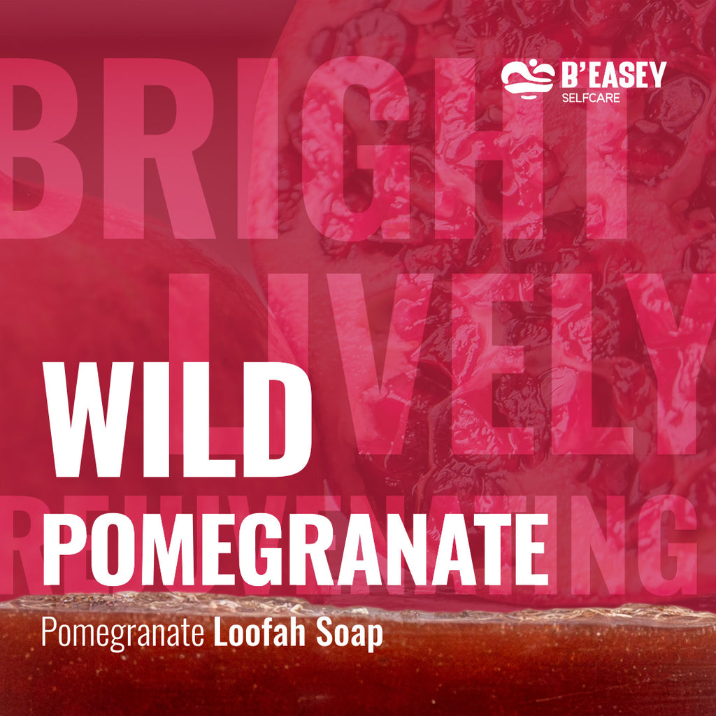 Jabón de lufa  B'Easey Selfcare, Wild Pomegranate 3 oz