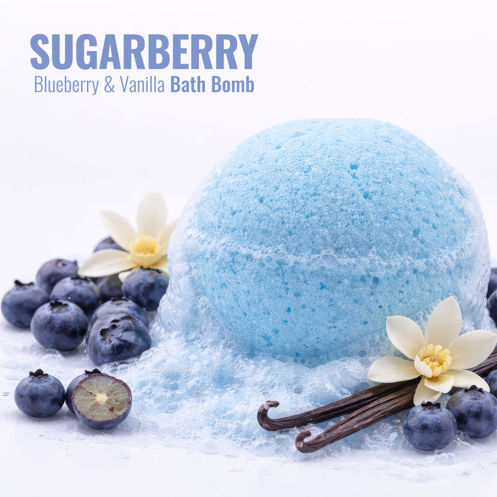 B’ Easey Selfcare Bath Bombs (2oz) - SugarBerry Blueberry & Vanilla