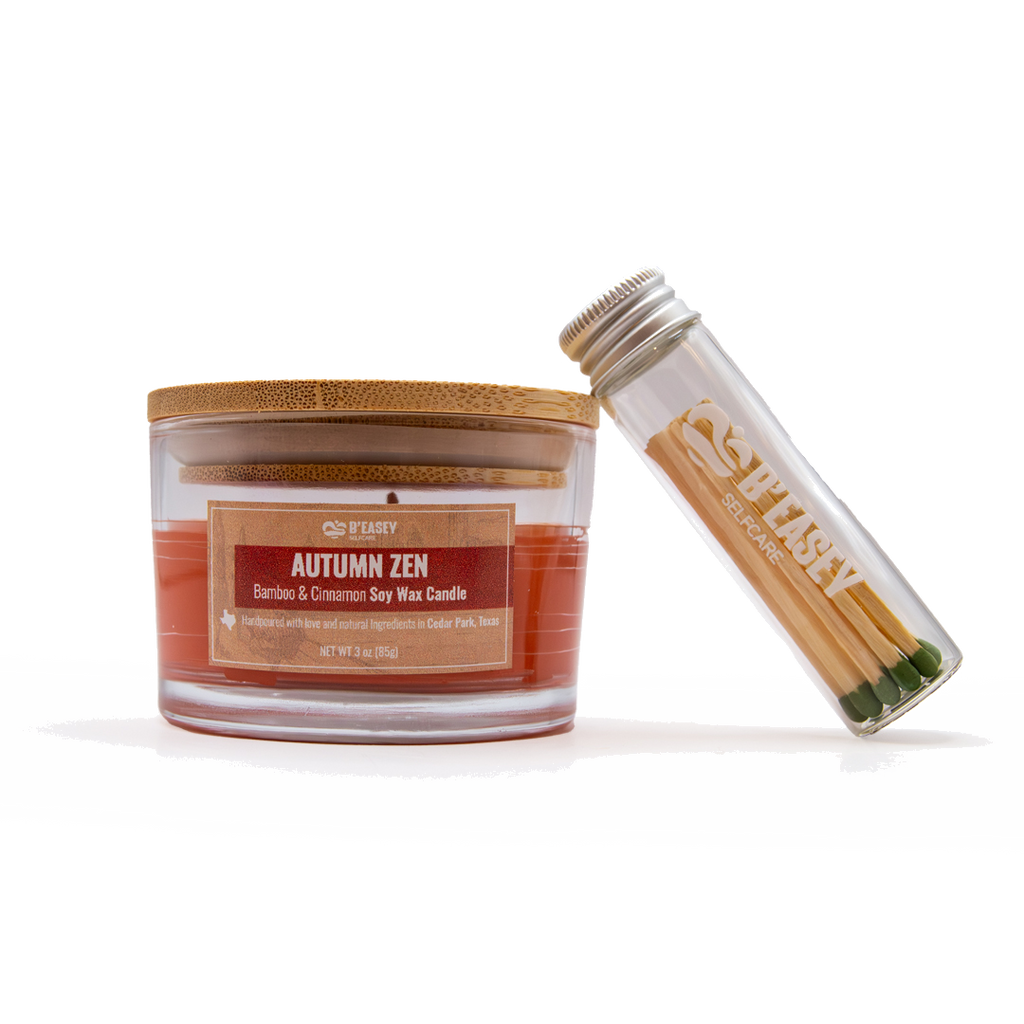 Velas de cera de soja B'Easey Selfcare - Autumn Zen | Bambú y canela - 85 g