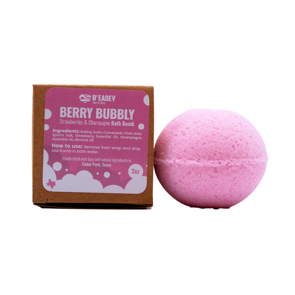 Bombas de baño B' Easey Selfcare (2 oz) - Fresa, champán y frutos rojos