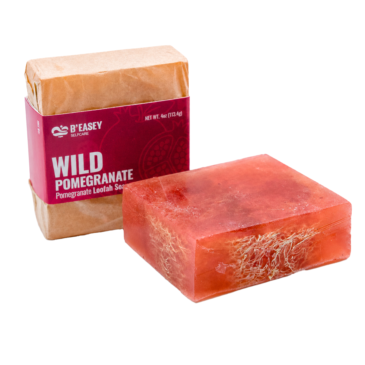 Wild Pomegranate Handmade Loofah Soap Bar