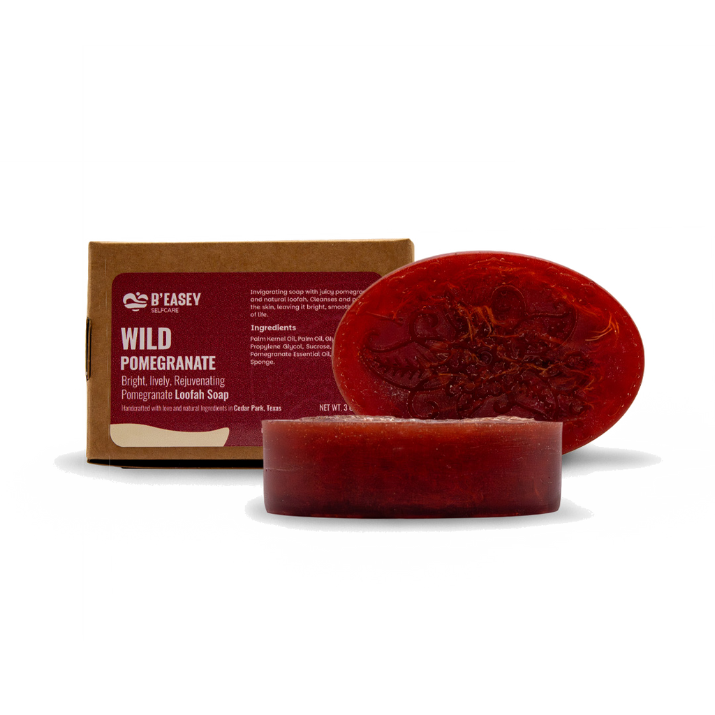 Jabón de lufa  B'Easey Selfcare, Wild Pomegranate 3 oz