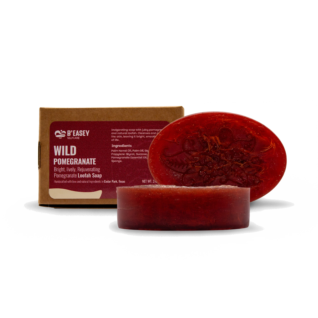 B’Easey Selfcare Wild Pomegranate Loofah Soap 3oz